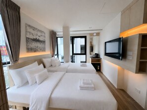 Camera Deluxe, 2 letti singoli | Biancheria da letto di alta qualità, copriletto in piuma