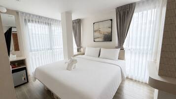 Deluxe-Zimmer | Hochwertige Bettwaren, Daunenbettdecken