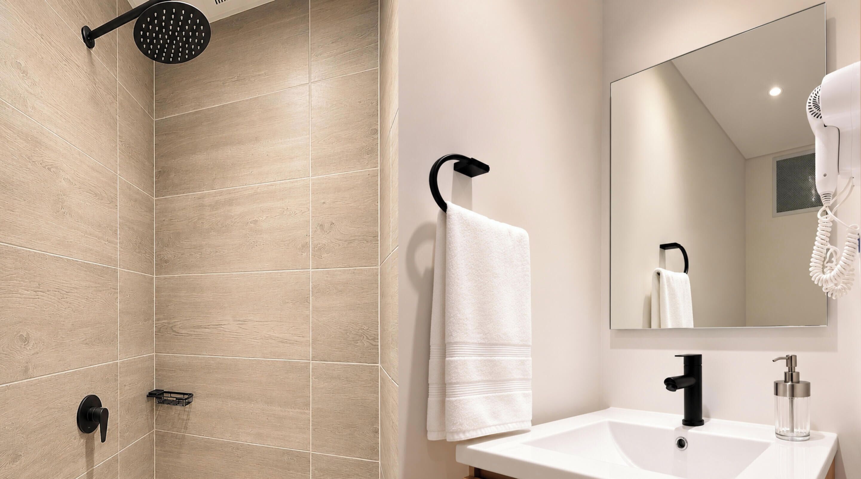 Condo, City View | Bathroom | Shower, hair dryer, towels, soap