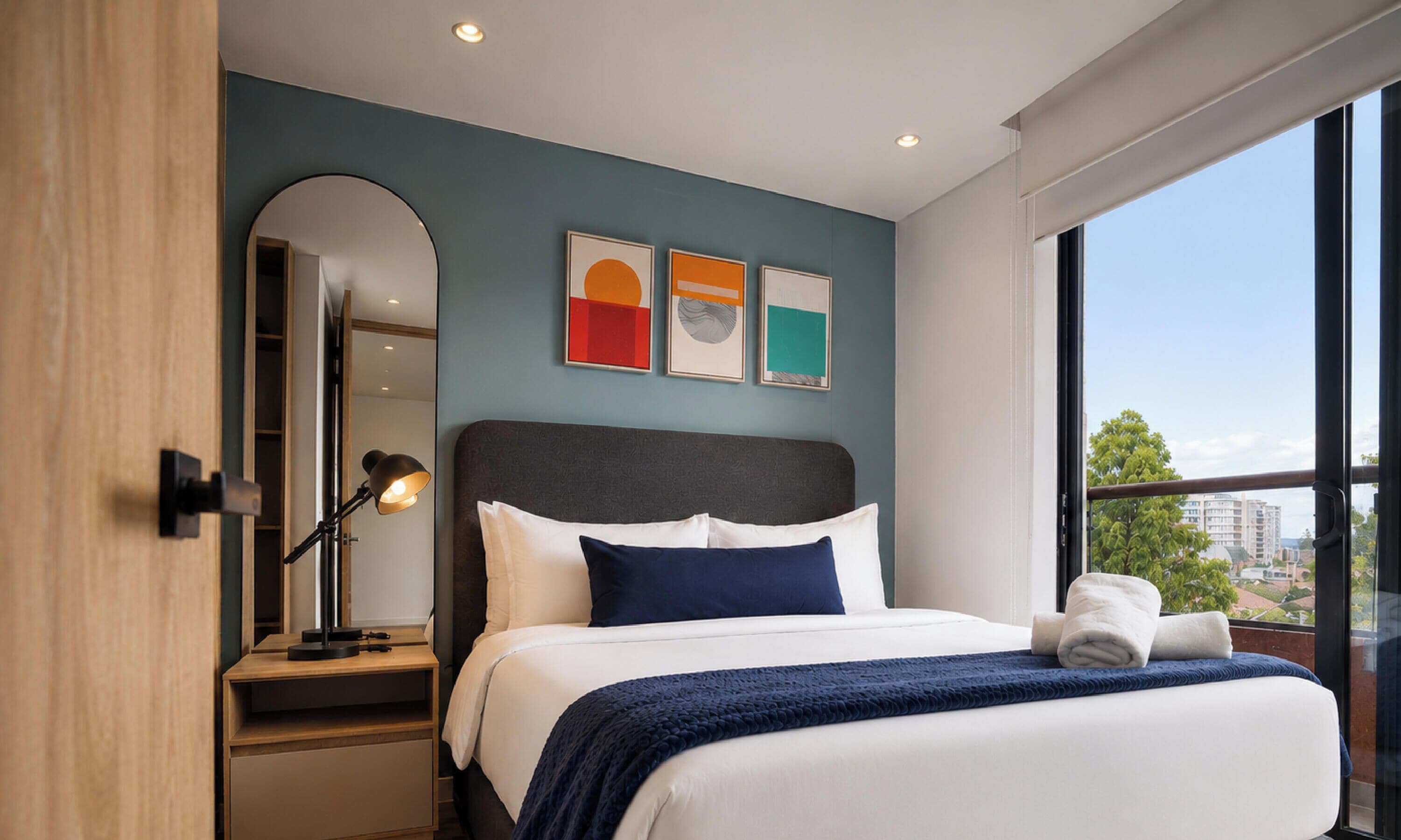 Apartment | Premium bedding, in-room safe, laptop workspace, blackout curtains