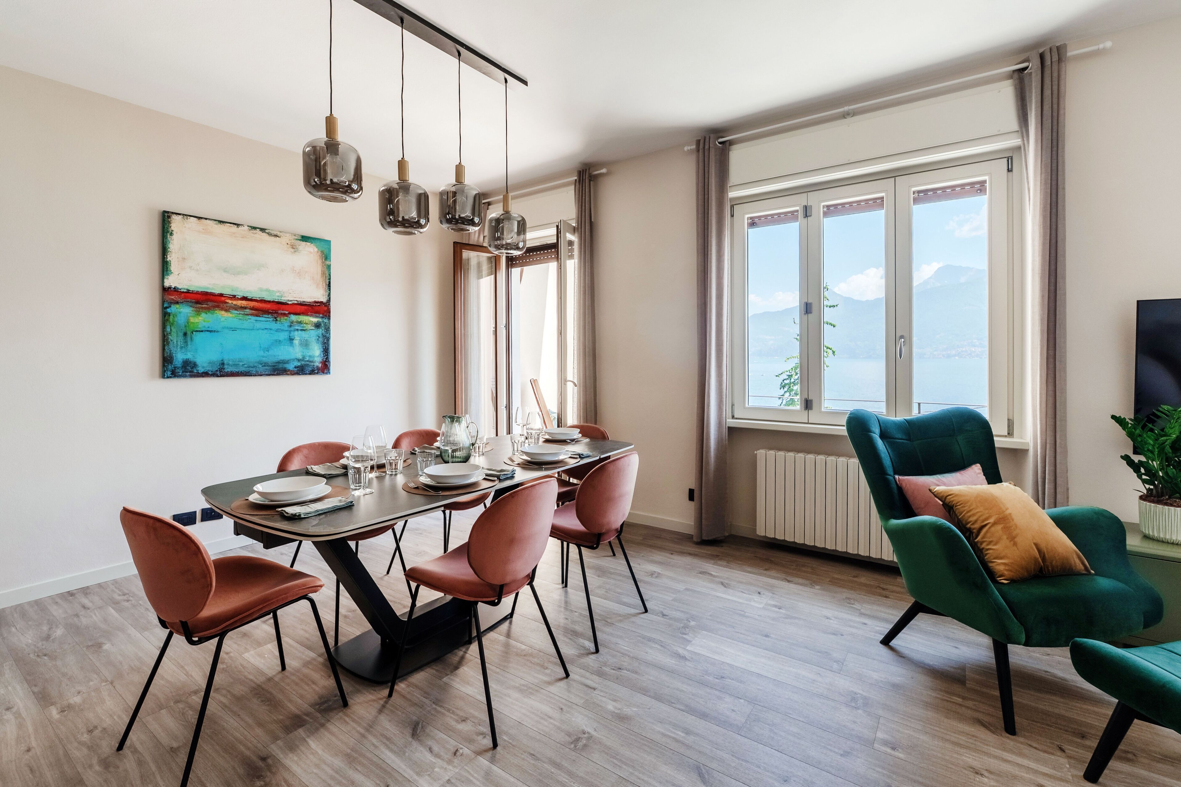 Departamento, vista al lago | Comedor