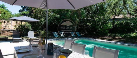 A heated pool