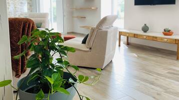 TV connectée, livres, chaîne hi-fi