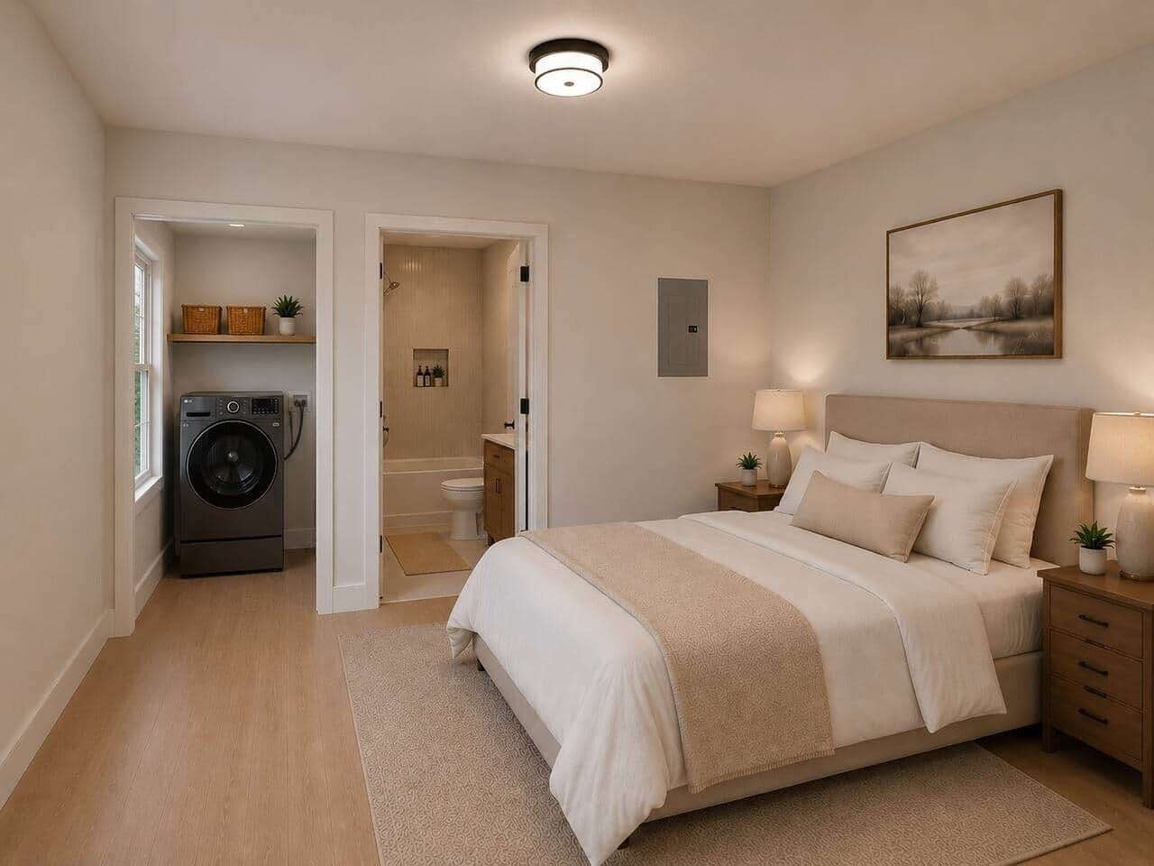 Iron/ironing board, WiFi, bed sheets