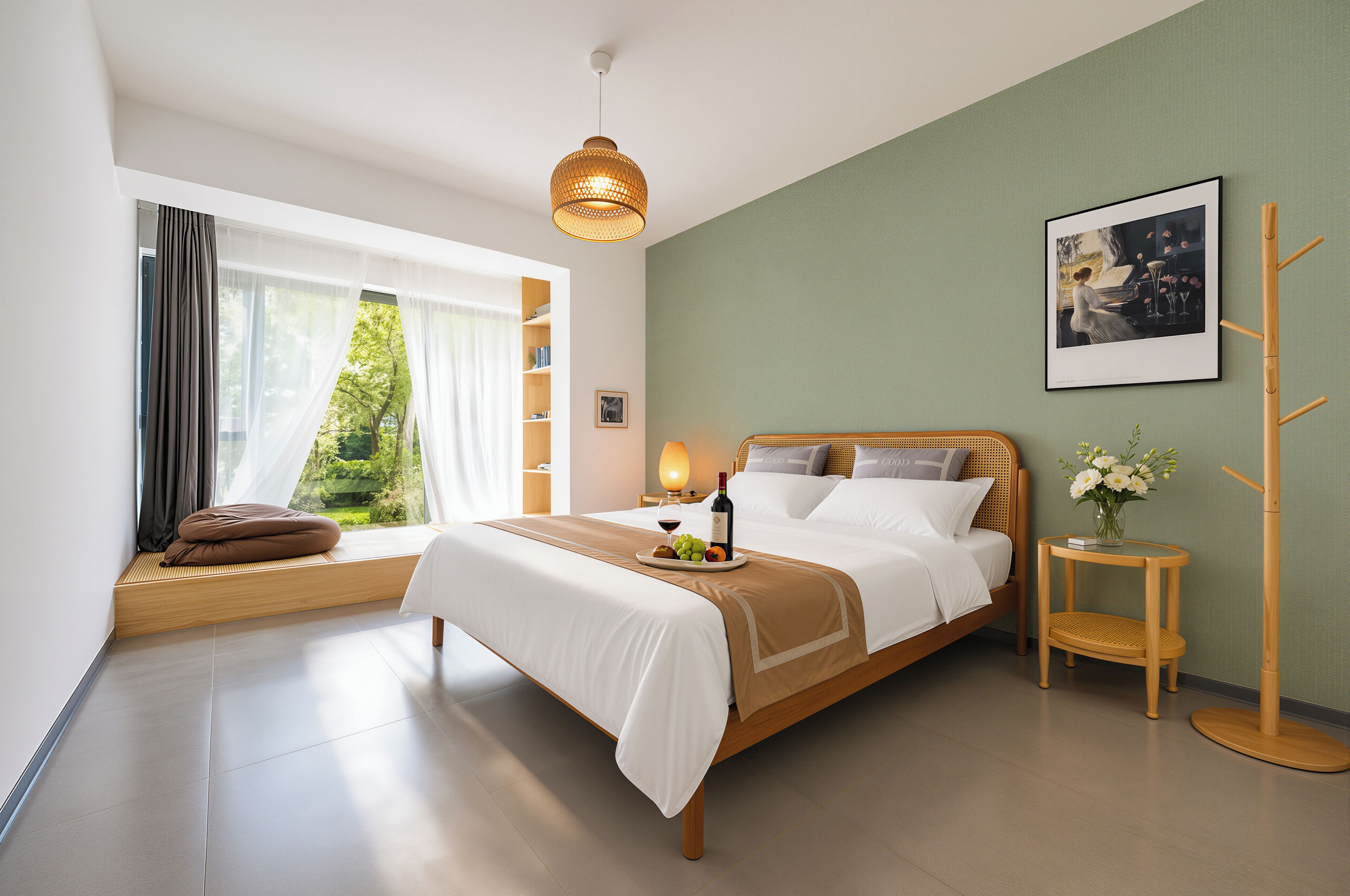 Villa Design, balcone, vista cortile | Biancheria da letto di alta qualità, con stile personalizzato