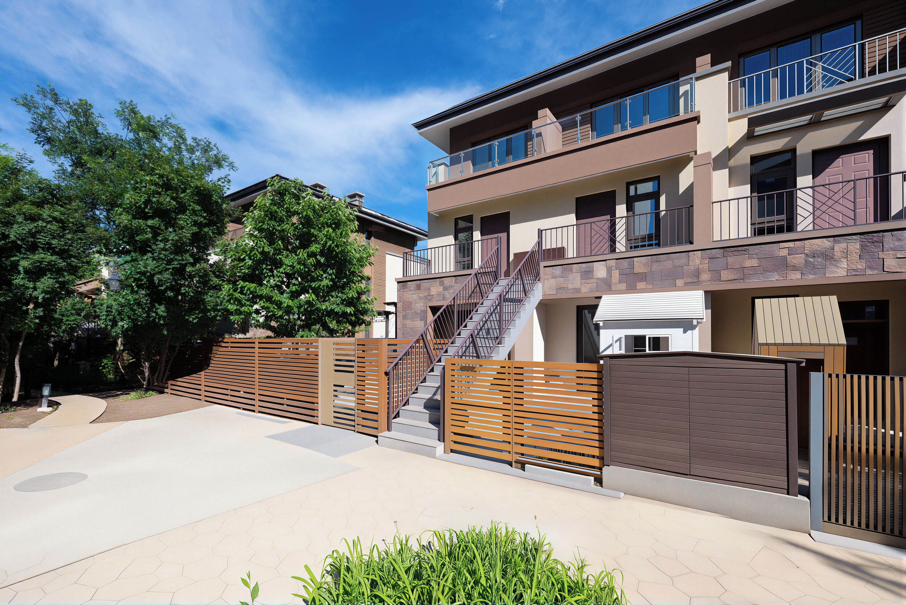Villa de lujo, balcón, vistas al patio | Exterior