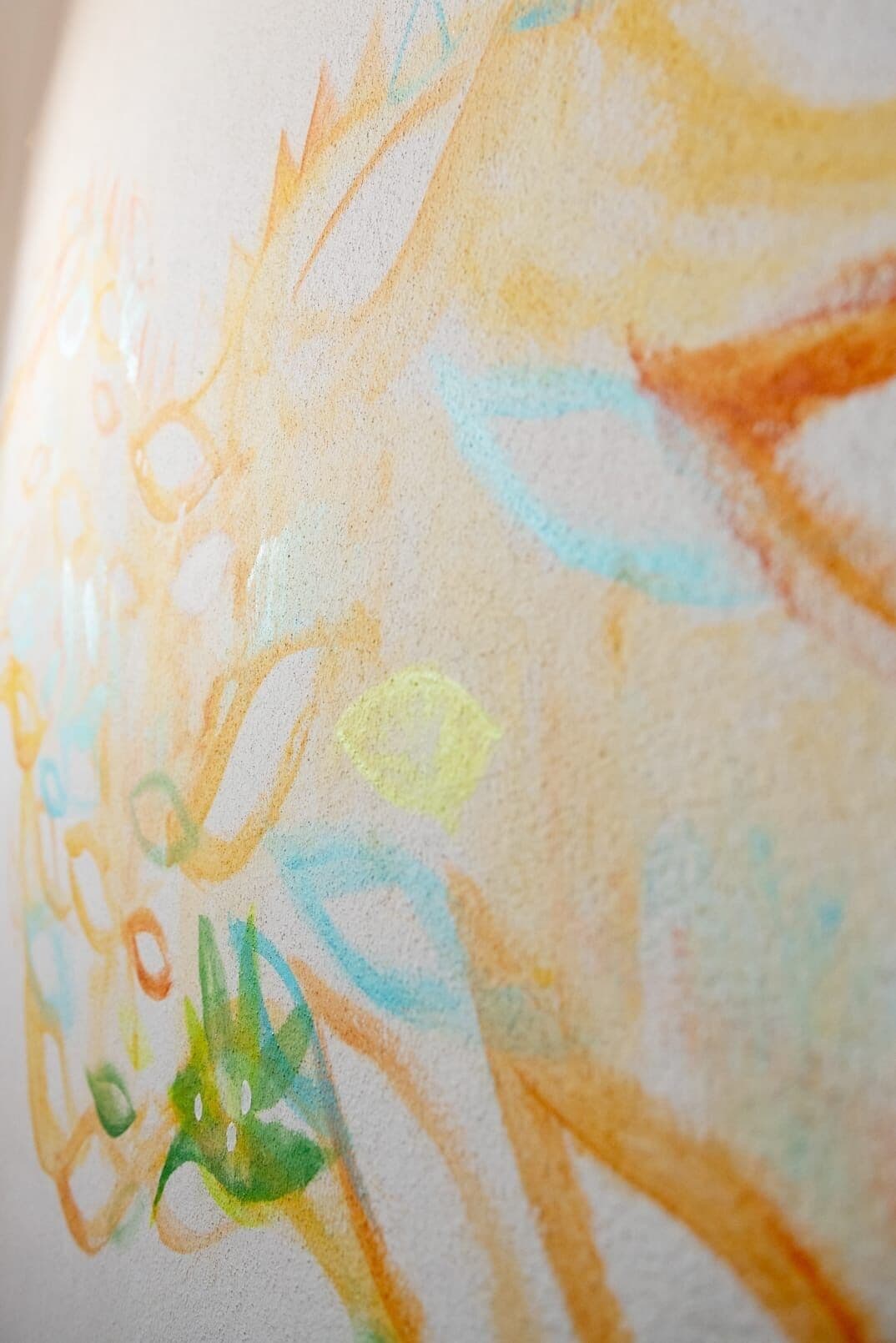 A close-up of a textured surface with abstract patterns.