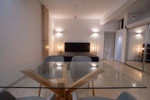 Signature Studio, Non Smoking, Kitchen | Living area - Glyfada Prime Vacation Rentals (Glifada)