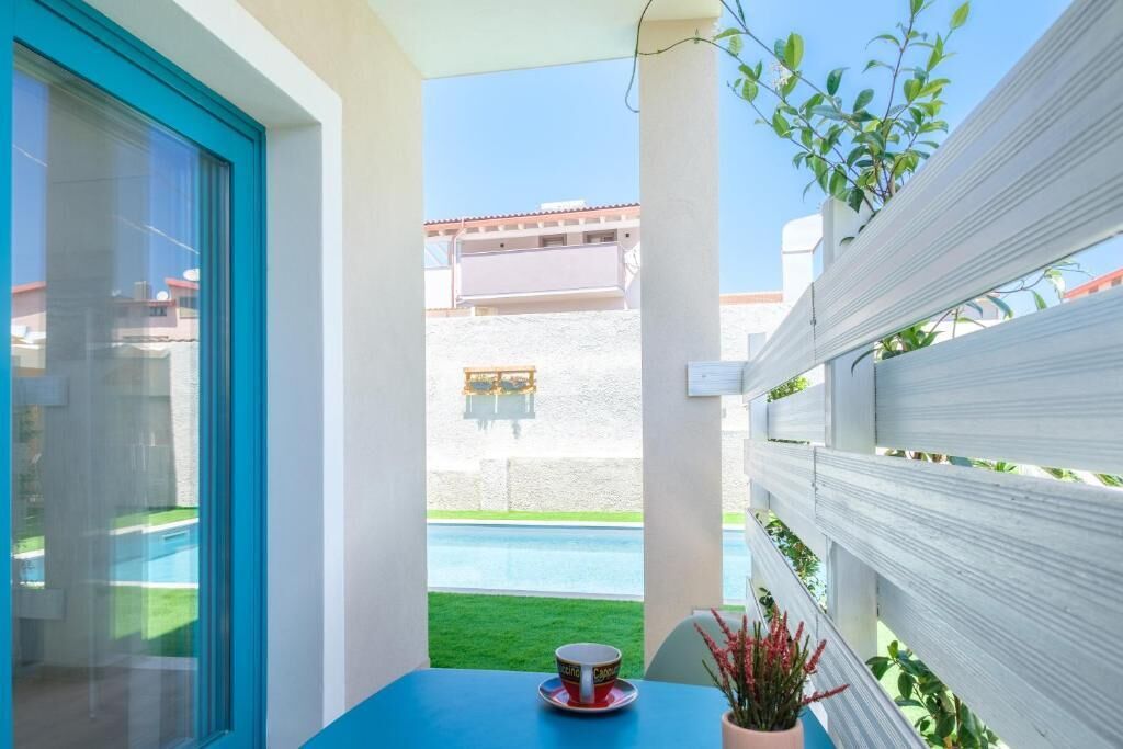 Doppelzimmer, Balkon, Blick auf den Innenhof | Unterkunftsgelände
