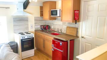 Fridge, microwave, oven, toaster