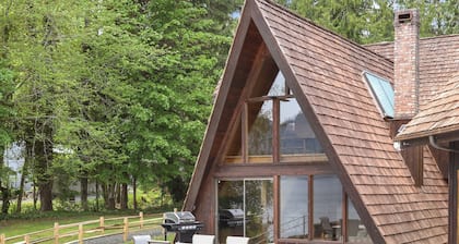 Woody A-Frame Lakefront Home Olympic National Park
