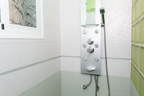 Hair dryer, towels