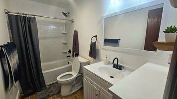 Hair dryer, towels