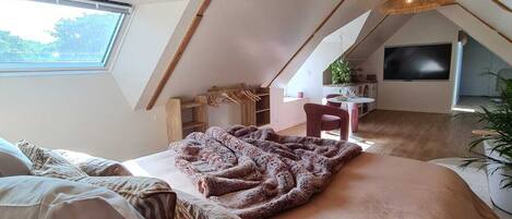 1 chambre, fer et planche à repasser, Wi-Fi, draps fournis