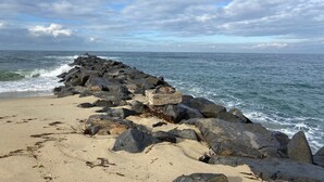 A rocky shoreline with waves crashing against the rocks. - Quiet, Charming LA Back house — Minutes from SOFI, the Forum & the Beach (Los Angeles)