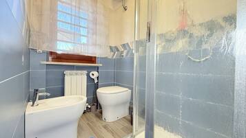 Shower, bidet, towels