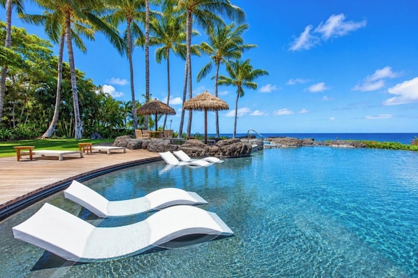 Pool - One Ocean Estates | Ocean View 3 BR Sleeps 6 | Car Incl. w/ 6+ Nights | OOE-2A by KBM (Kamuela)