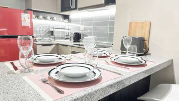 Standard Apartment, 1 King Bed with Sofa bed, Balcony | Private kitchen