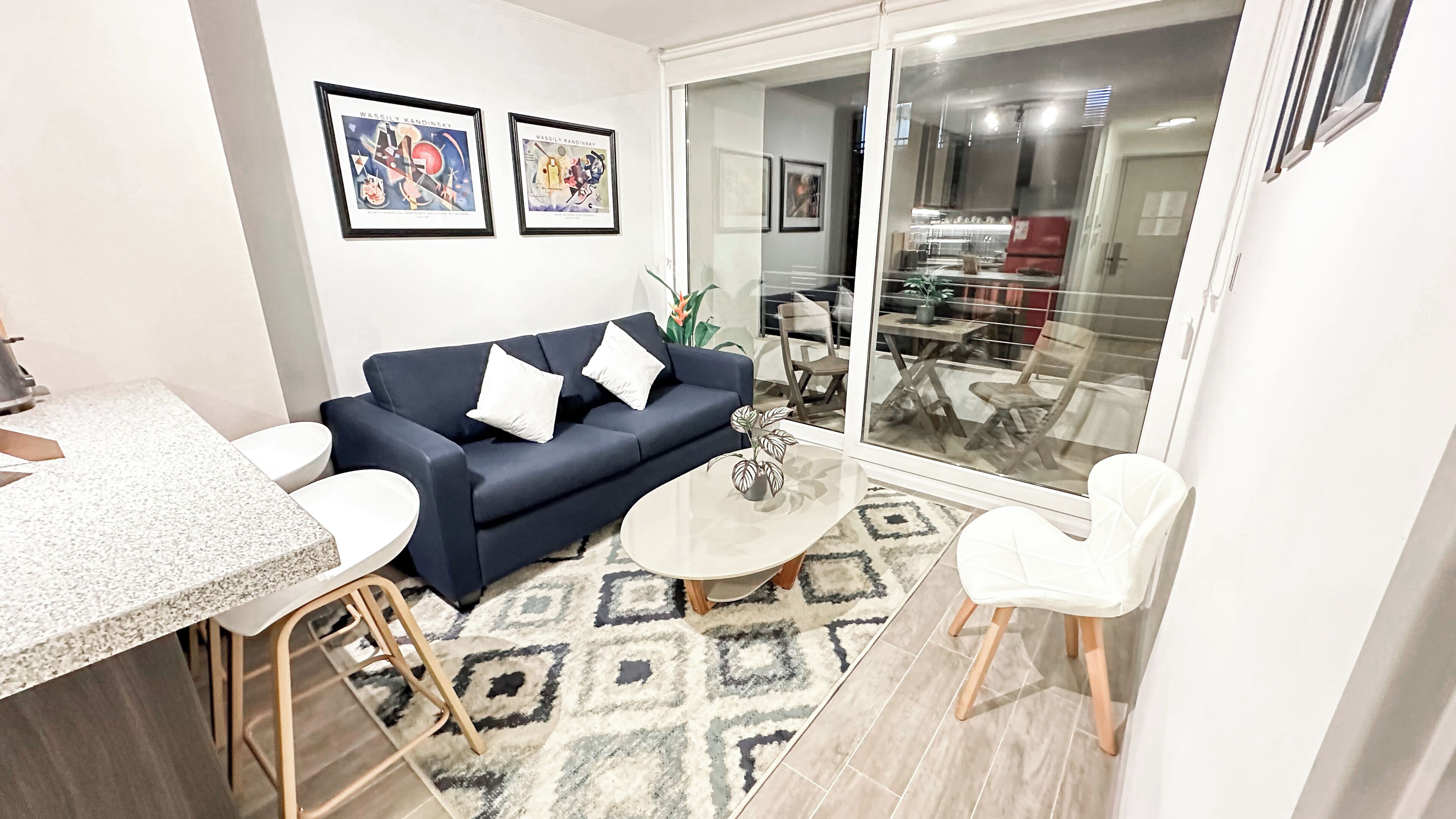 Standard Apartment, 1 King Bed with Sofa bed, Balcony | Living area