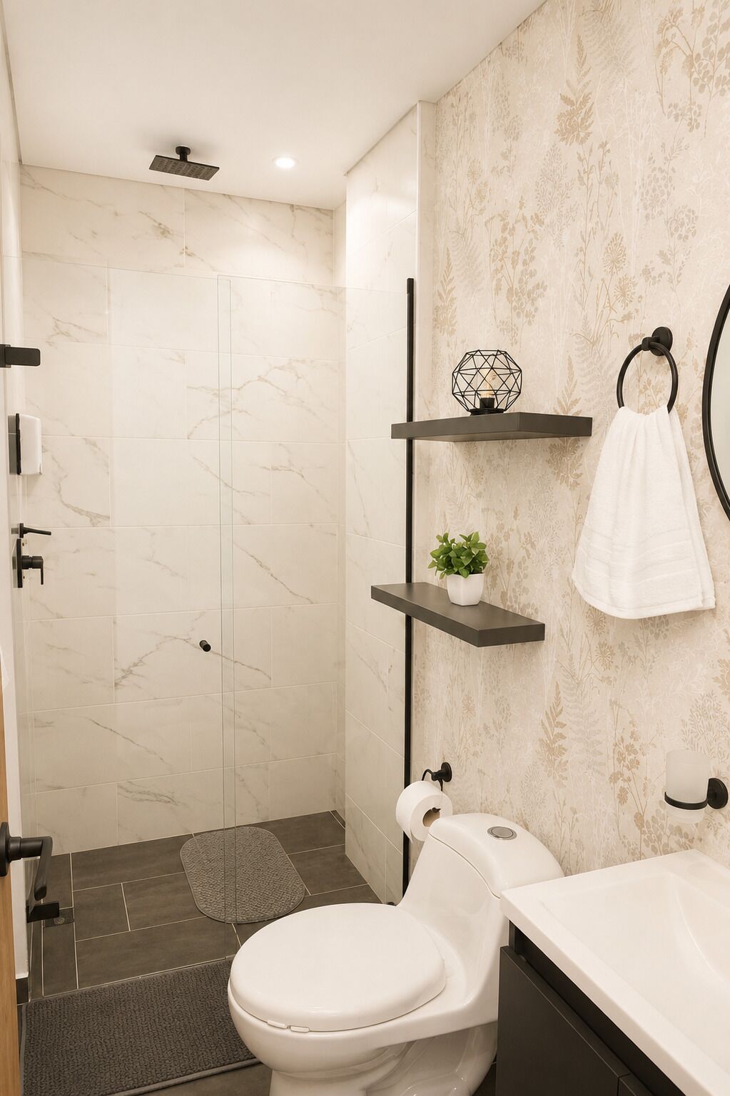 Deluxe-Apartment, Stadtblick | Badezimmer | Dusche, Haartrockner, Handtücher