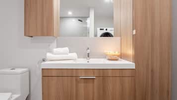 Hair dryer, towels