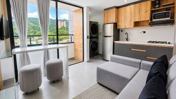 Deluxe-Apartment | Blick auf die Stadt