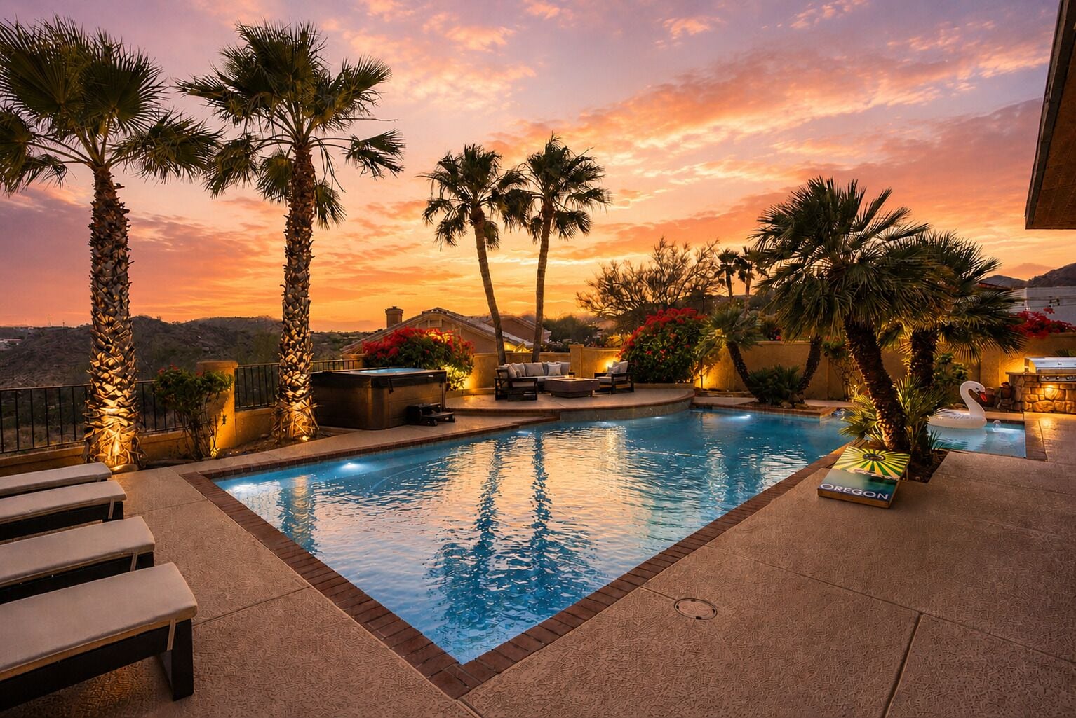 A heated pool