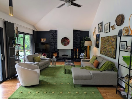 Living area. Stylish Midcentury Modern Minutes from Downtown KC