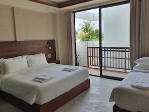 Deluxe Triple Room, Balcony, Courtyard Area