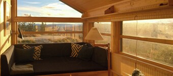 Spacious cabin with panoramic views