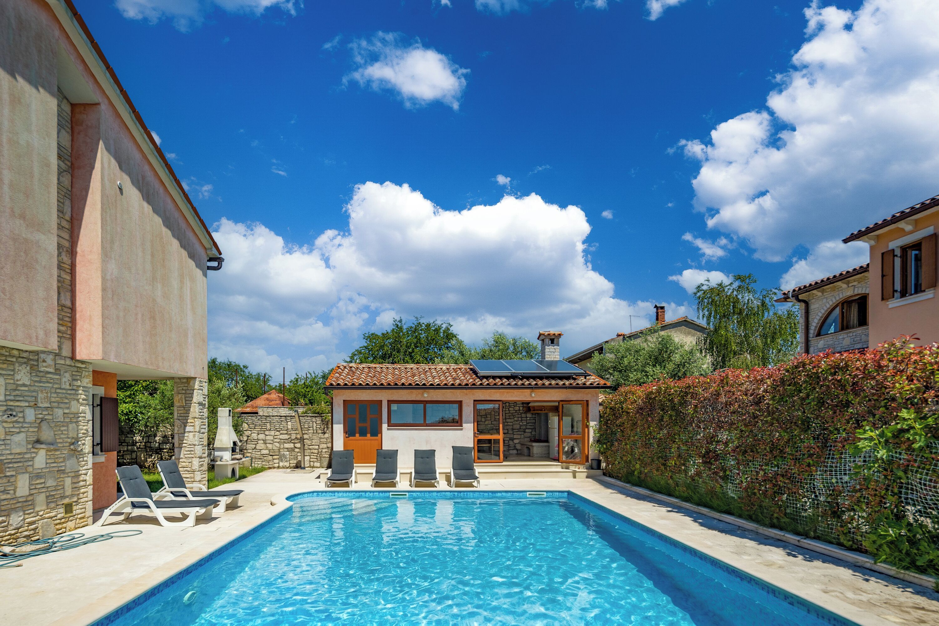 Family House, 4 Bedrooms, Fireplace (Pool House Suzi in Heart of Istria) | Pool | Seasonal outdoor pool