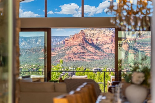 Tuscan Red Rock Overlook | Luxury Wellness Villa  - 2 Pools, 2 Waterfalls, Fire Features, Spa, Sauna, Massage Chairs & Salt Room!