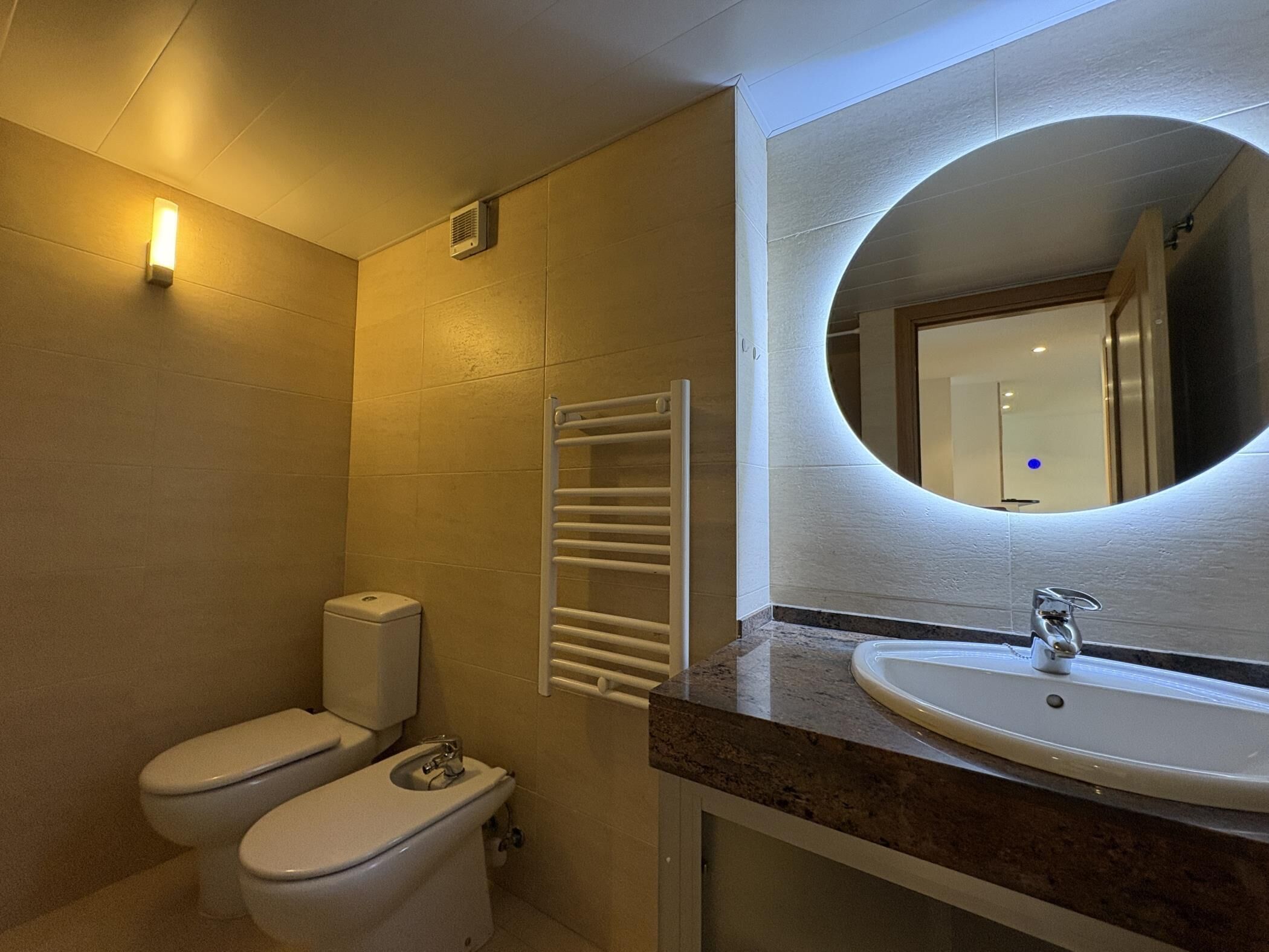 Hair dryer, towels