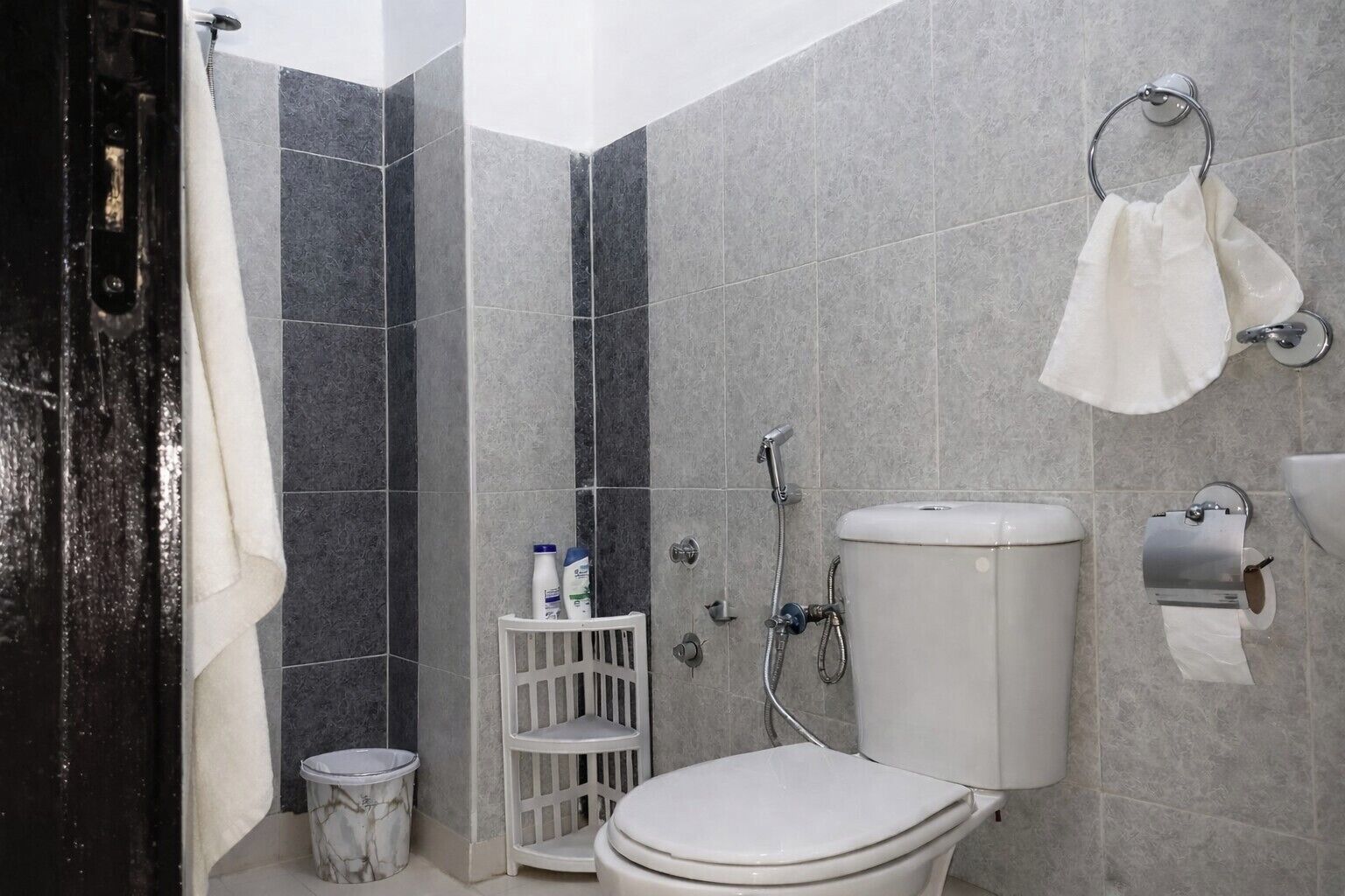Hair dryer, towels
