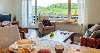 Cozy vacation apartment with a view, starting point for hikes, near Winterberg
