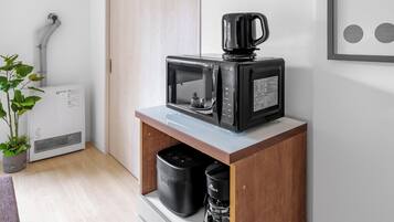 Apartment | Private kitchen | Fridge, microwave, stovetop, rice cooker