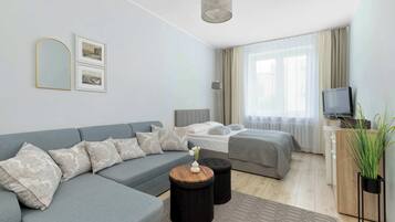Desk, iron/ironing board, travel crib, WiFi