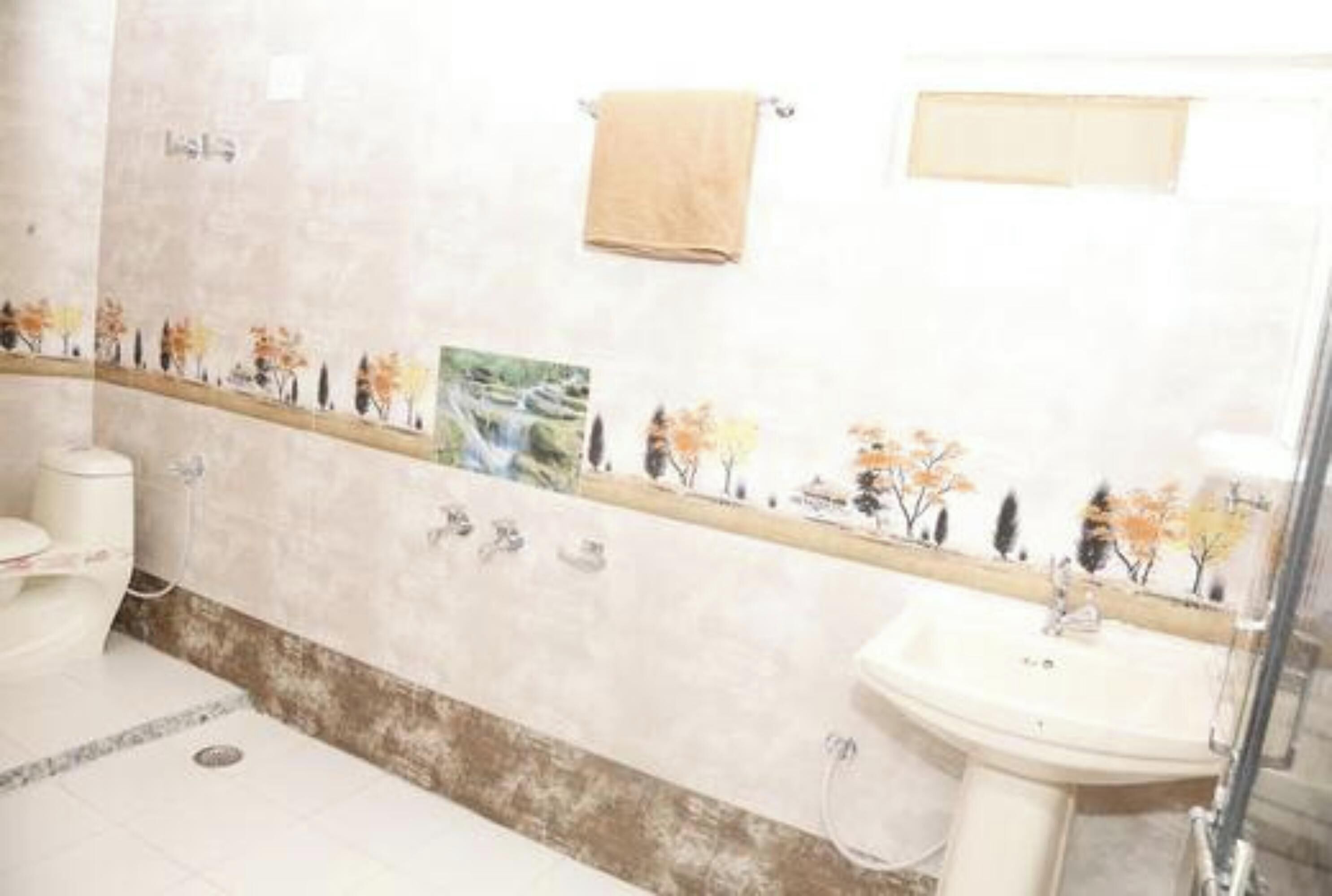 Douche, serviettes fournies