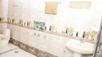 Douche, serviettes fournies