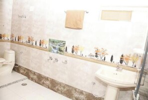 Douche, serviettes fournies