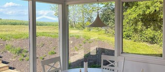 Vue sur la mer depuis la terrasse du pittoresque Helgenæs