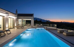 Outdoor pool, a heated pool - Oramia Infinity Villa with Private Heated Pool in Chania (Chania)