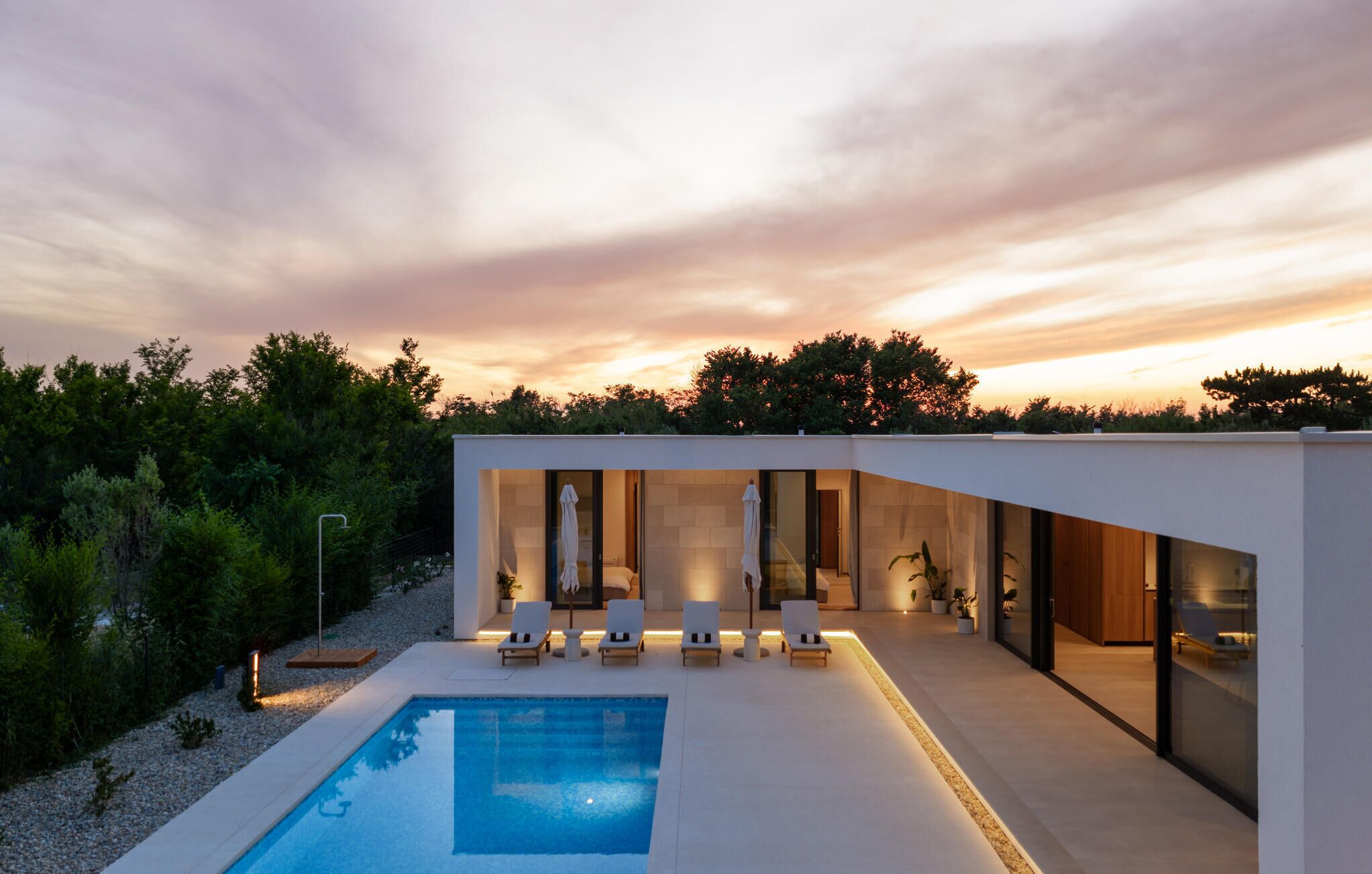 A heated pool