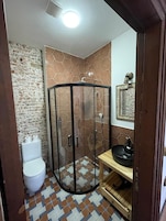 Habitación Deluxe | Baño | Ducha, secador de pelo, toallas y champú