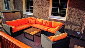 Terrace/patio - Stylish vacation apartment in Saxon Switzerland (Bad Gottleuba-Berggießhübel)