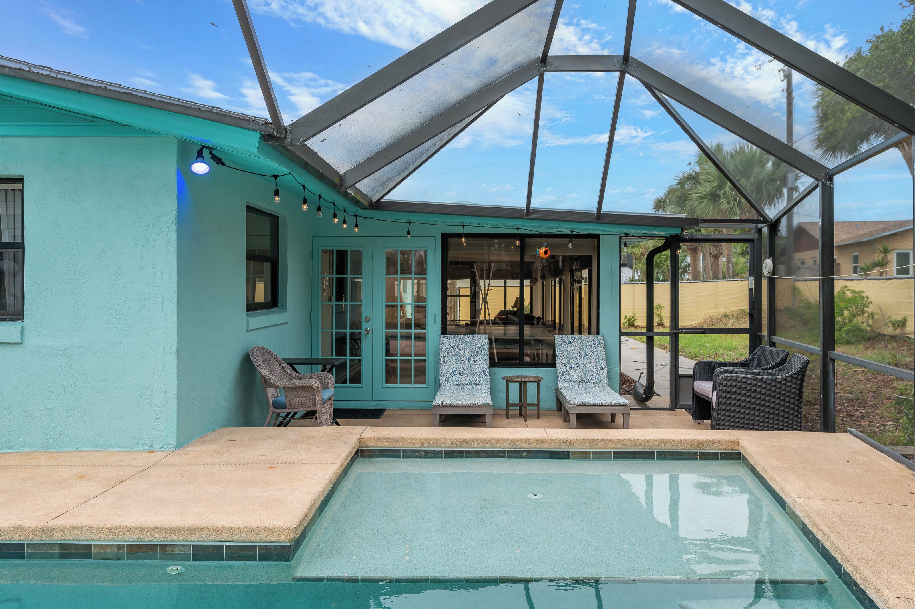 A heated pool
