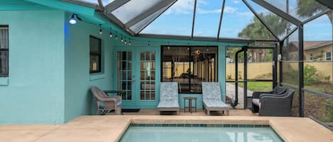 A heated pool
