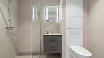 Douche, serviettes fournies