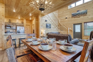 Dining - Mountain & City Views | Hot Tub, Sauna, Arcade Near Pigeon Forge (Sevierville)
