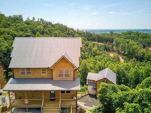 Exterior - Mountain & City Views | Hot Tub, Sauna, Arcade Near Pigeon Forge (Sevierville)